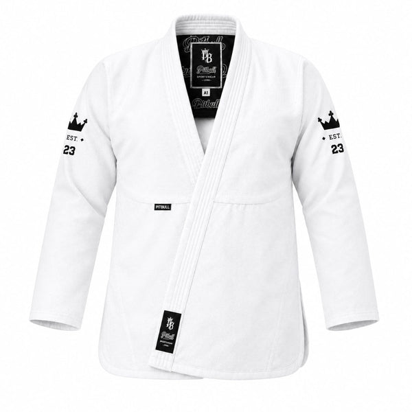 Pitbull BJJ Gis Pitbull Fight Gear Sponsored BJJ Gi White