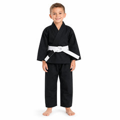 Pitbull BJJ Kids Black / M00 Pitbull Plain Kids BJJ Gi