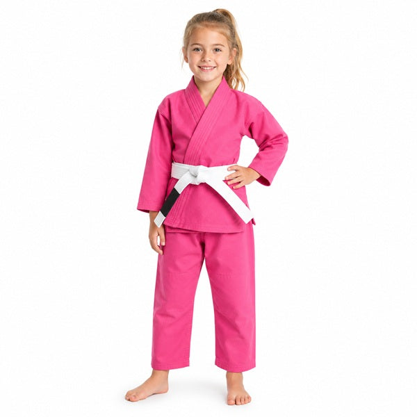 Pitbull BJJ Kids Pink / M00 Pitbull Plain Kids BJJ Gi