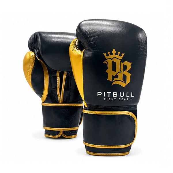Pitbull Pure Gold Boxing Gloves Black