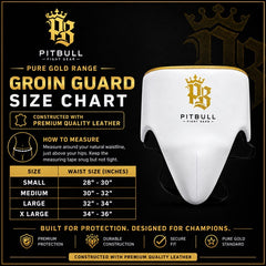 Pitbull Groin & Chest Guards Pitbull Pure Gold Groin Guard White