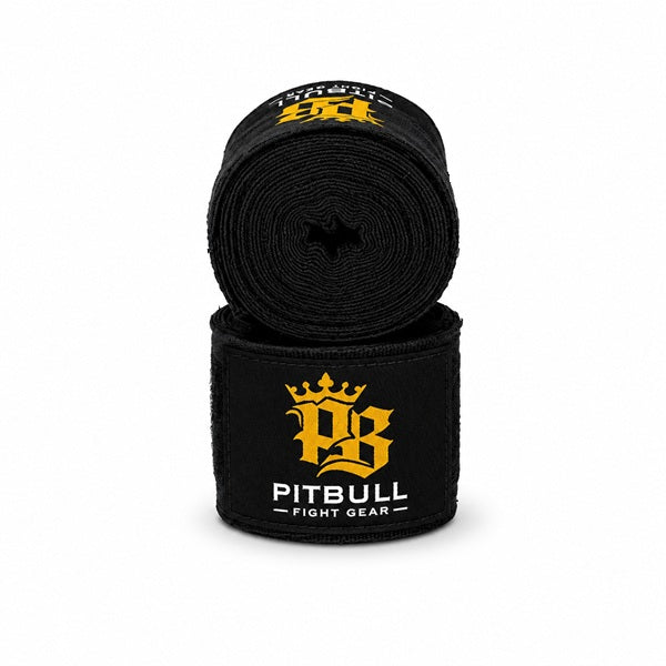 Pitbull Hand Wraps & Accessories Black Pitbull Pure Gold Hand Wraps 4m