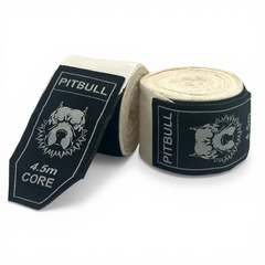 Pitbull Hand Wraps & Accessories Winter White Pitbull Core Semi Elastic Hand Wraps 4.5m