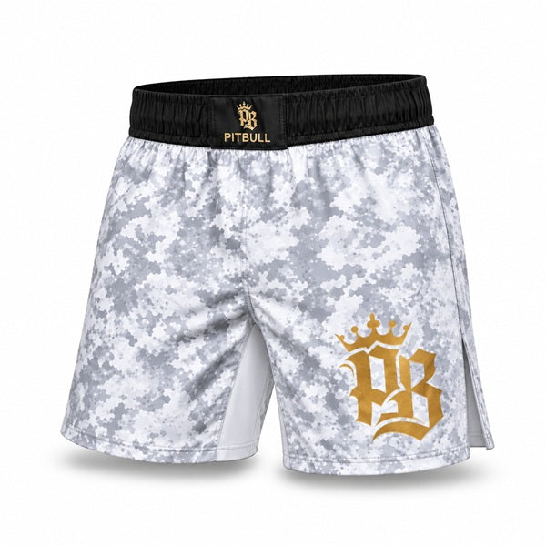 Pitbull MMA Shorts Pitbull PBFG MMA Grappling Shorts White