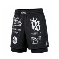 Pitbull MMA Shorts Pitbull Sponsored MMA Grappling 2-in-1 Shorts