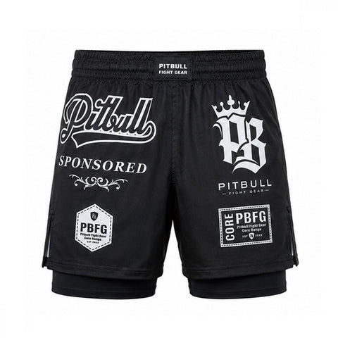 Pitbull MMA Shorts Pitbull Sponsored MMA Grappling 2-in-1 Shorts