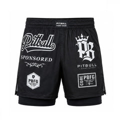 Pitbull MMA Shorts Pitbull Sponsored MMA Grappling 2-in-1 Shorts