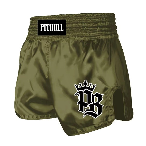 Pitbull Muay Thai Shorts Pitbull Basics Muay Thai Shorts Khaki