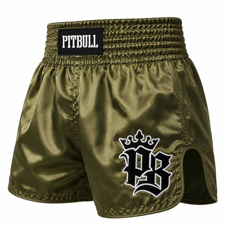 Pitbull Basics Muay Thai Shorts Khaki