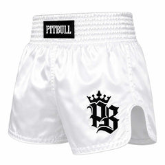 Pitbull Muay Thai Shorts Pitbull Basics Muay Thai Shorts White
