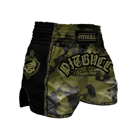 Pitbull Combat Muay Thai Shorts Jungle Camo