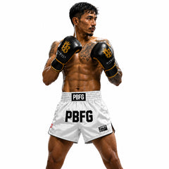 Pitbull Muay Thai Shorts Pitbull Core Muay Thai Shorts Arctic White
