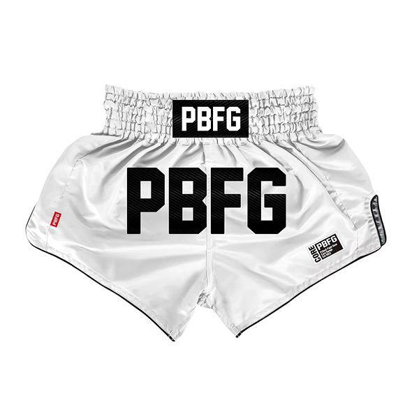 Pitbull Muay Thai Shorts Pitbull Core Muay Thai Shorts White Snow