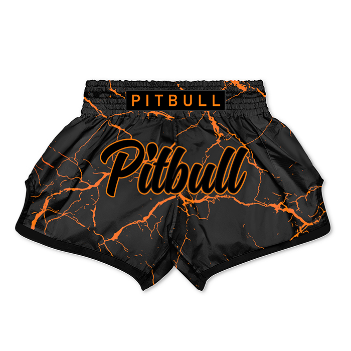Pitbull Marble Muay Thai Shorts Orange