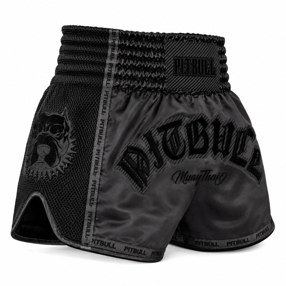 Pitbull Muay Thai Shorts Pitbull Savage Muay Thai Shorts Black/Black