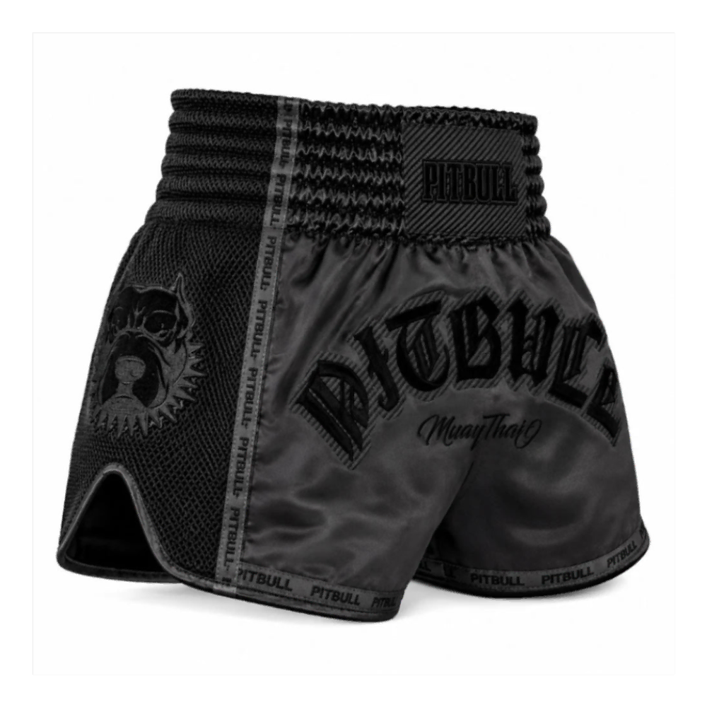 Pitbull Muay Thai Shorts Pitbull Savage Muay Thai Shorts Black/Black