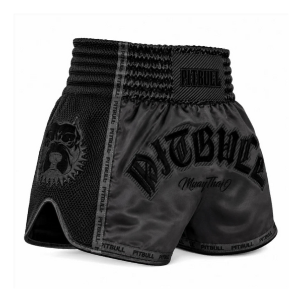 Pitbull Muay Thai Shorts Pitbull Savage Muay Thai Shorts Black/Black