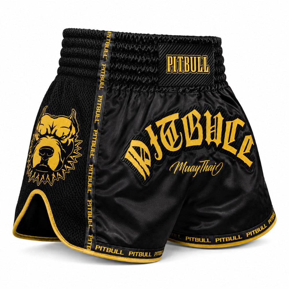 Pitbull Muay Thai Shorts Pitbull Savage Muay Thai Shorts Black/Gold