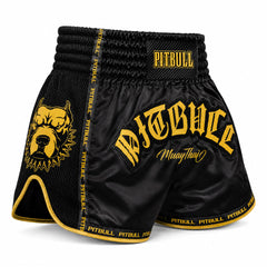 Pitbull Muay Thai Shorts Pitbull Savage Muay Thai Shorts Black/Gold
