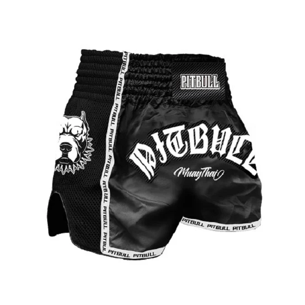 Pitbull Savage Muay Thai Shorts Black/White