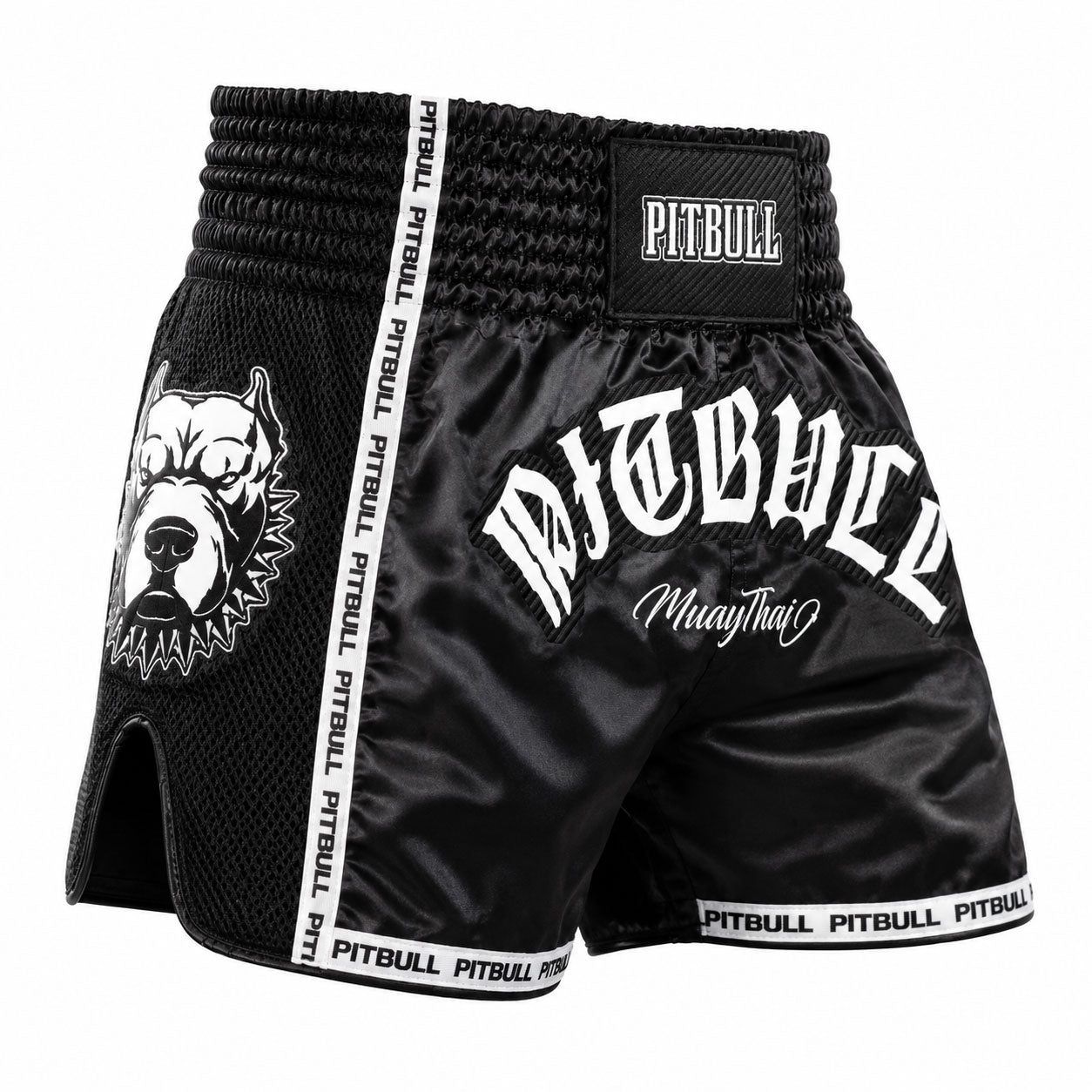 Pitbull Muay Thai Shorts Pitbull Savage Muay Thai Shorts Black/White
