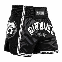 Pitbull Muay Thai Shorts Pitbull Savage Muay Thai Shorts Black/White