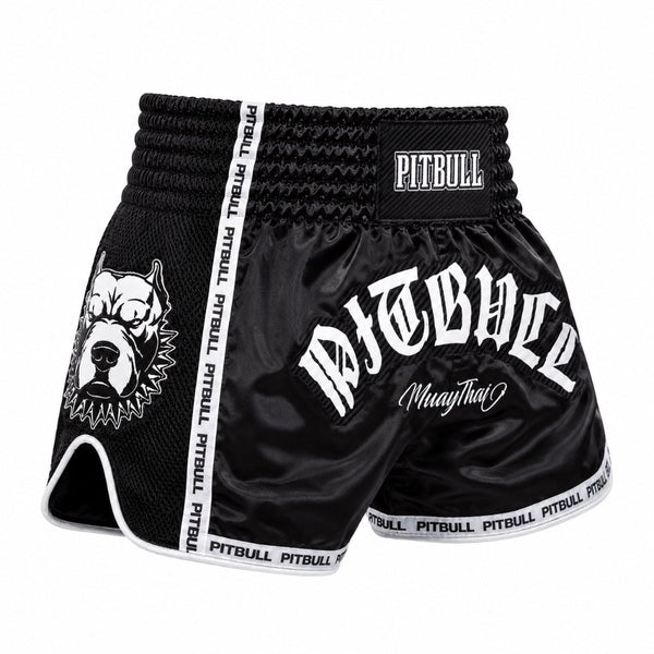 Pitbull Muay Thai Shorts Pitbull Savage Muay Thai Shorts Black/White