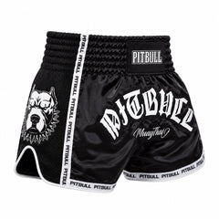 Pitbull Muay Thai Shorts Pitbull Savage Muay Thai Shorts Black/White