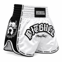 Pitbull Muay Thai Shorts Pitbull Savage Muay Thai Shorts White/Black