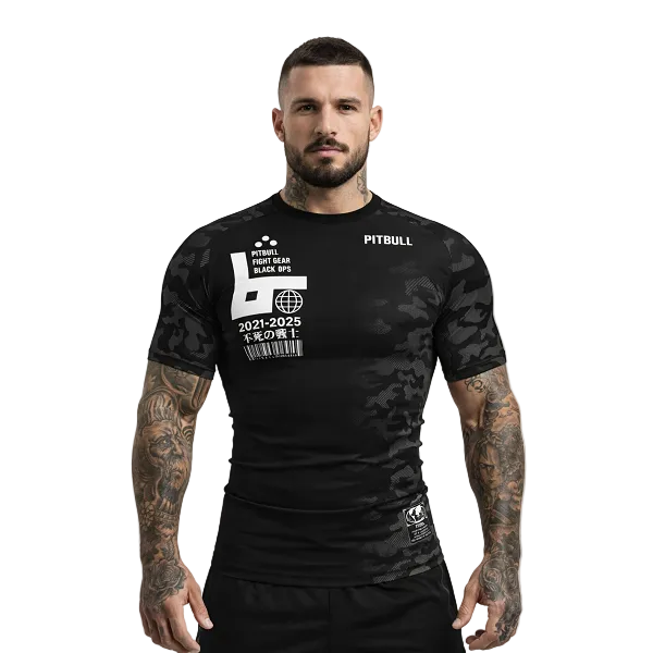 Pitbull Short Sleeve Rashguards Pitbull Black Ops Short Sleeve Rashguard