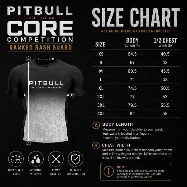 Pitbull Shortsleeve Rash Guard Pitbull Core Ranked Rashguard