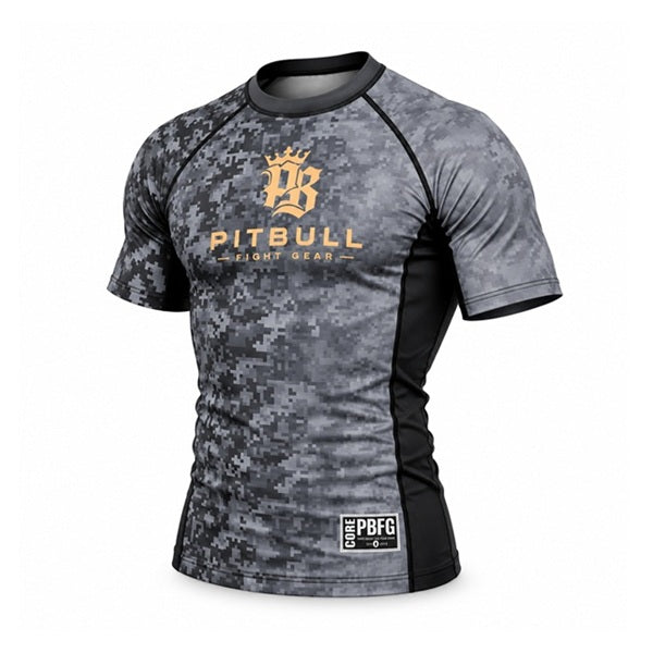 Pitbull Shortsleeve Rash Guard Pitbull PBFG Short Sleeve Rashguard Grey