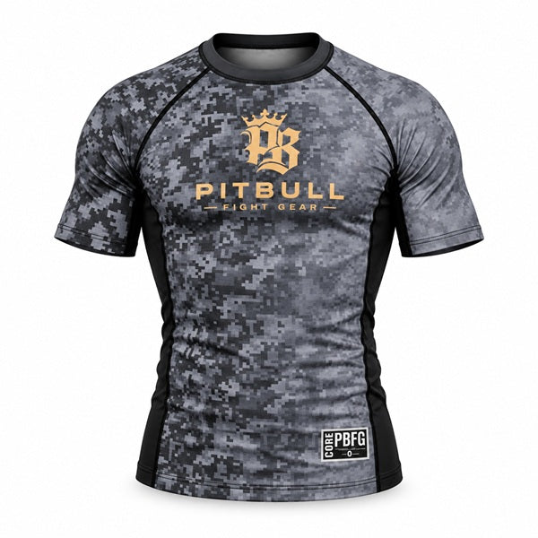 Pitbull Shortsleeve Rash Guard Pitbull PBFG Short Sleeve Rashguard Grey