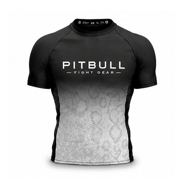 Pitbull Shortsleeve Rash Guard White / XS Pitbull Core Ranked Rashguard