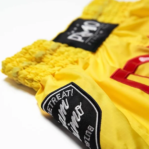 Primo Fightwear Muay Thai Shorts Primo Muay Thai Shorts Free Flow Series Yellow