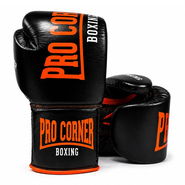 Pro Corner Boxing Gloves Lace Up Pro Corner Boxing Premium Leather Lace Up Gloves