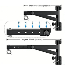Pro Corner Brackets & Accessories Pro Corner Fold Away Telescopic Punch Bag Bracket