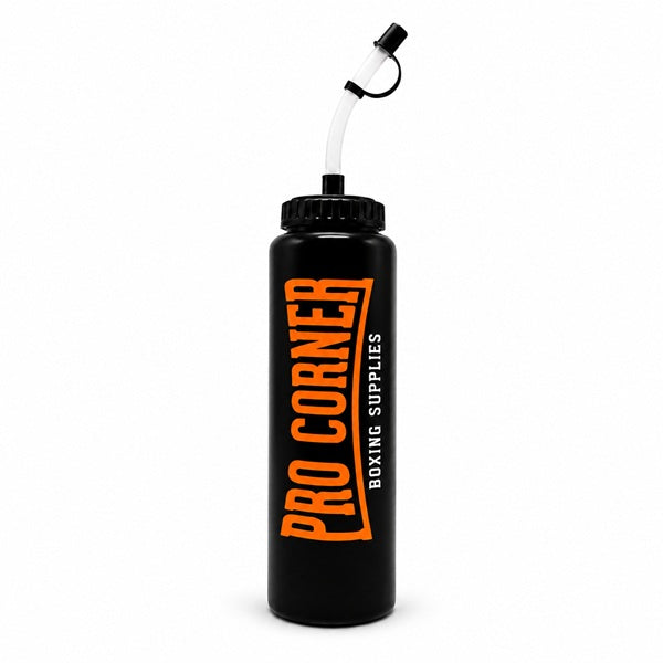 Pro Corner Corner Supplies Black Pro Corner Boxing Pro Water Bottle With Straw