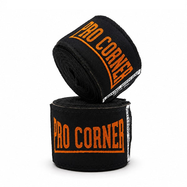 Pro Corner Hand Wraps Black 4.5m