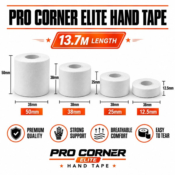 Pro Corner Tape & Guaze Pro Corner Elite Hand Tape 13.7m 10pack