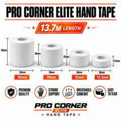 Pro Corner Tape & Guaze Pro Corner Elite Hand Tape 13.7m 10pack