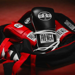 Pro Mex Boxing Gloves Lace Up Black / 16oz Pro Mex Professional Edge Lace Training/Sparring Boxing Gloves