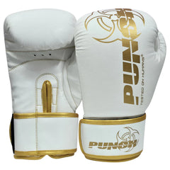 Punch Boxing Gloves 12oz / White/Gold Punch Urban Haymaker Boxing Gloves - 16oz