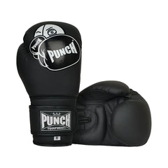 Punch Boxing Gloves Kids Black Punch Kids Junior Youth Tough Guy Boxing Gloves - 8oz