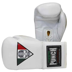 Punch Boxing Gloves Lace Up Punch Mexican Lucky 13 Boxing Gloves Lace Up White