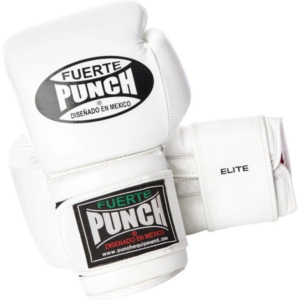 Punch Boxing Gloves Punch Mexican Fuerte Elite Boxing Gloves - White