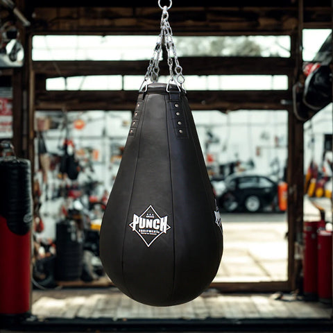 Punch Heavy Bags Unfilled Punch Black Diamond Tear Drop 4FT Boxing Bag - Unfilled