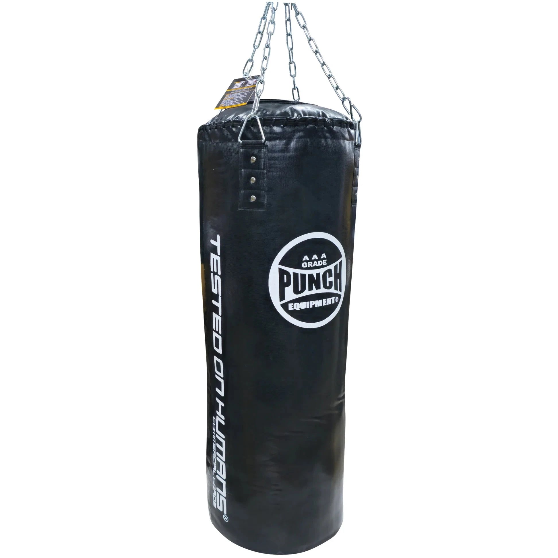 Punch Heavy Bags Unfilled Punch Trophy Getters MIL SPEC Black 4FT Boxing Bag - Unfilled