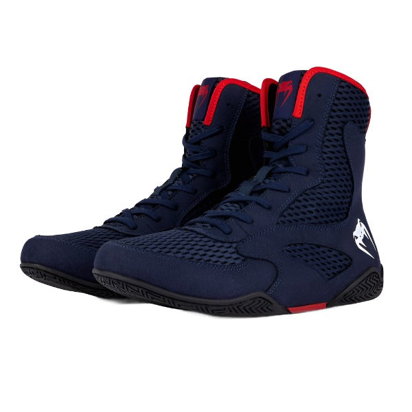 Venum Contender Boxing Shoes – Navy/ Blue/ Red
