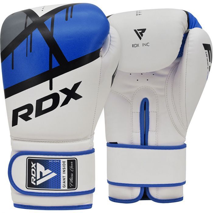RDX F7 Ego Boxing Gloves - White/Blue